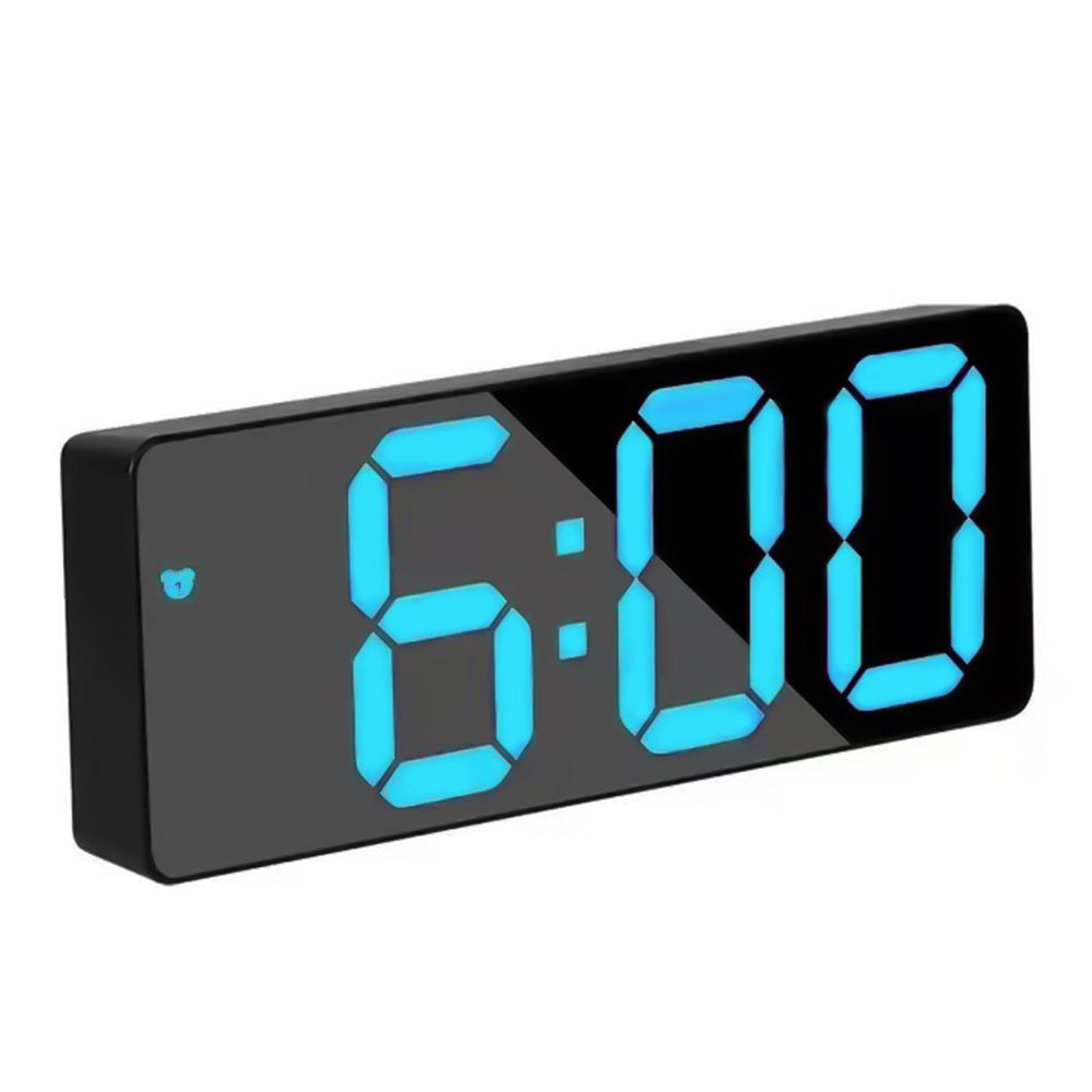 Digital Desk Alarm Clock with Temperature Date - Blue