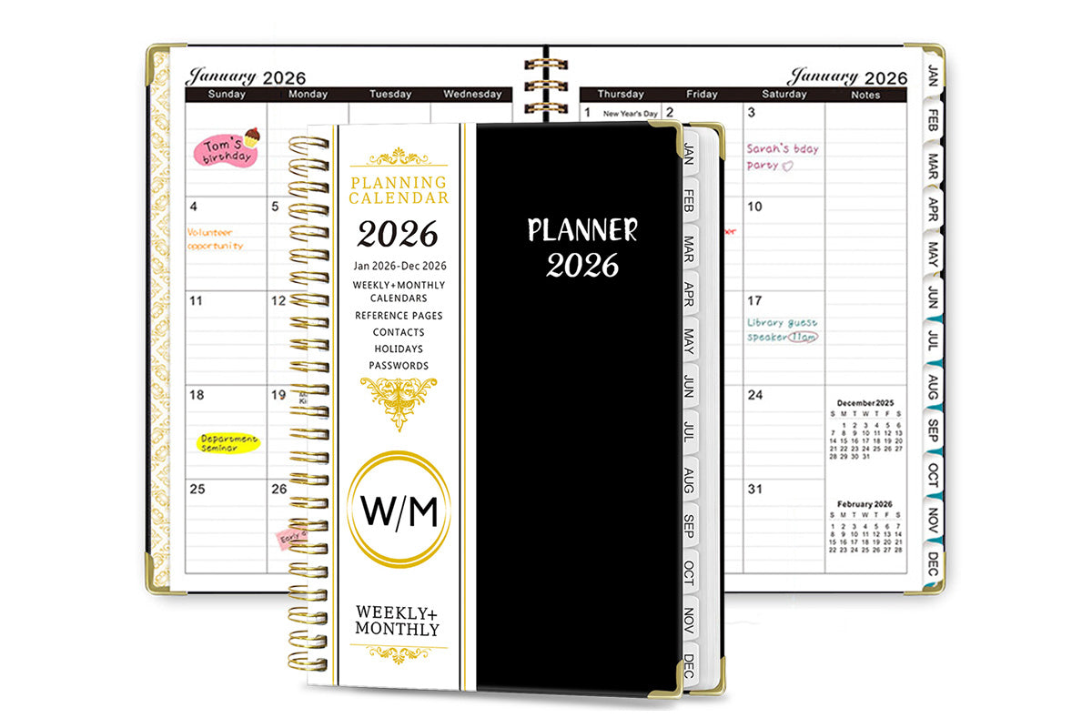 2026 Planner Weekly Monthly A5 Daily Organizer January to December Notebook -Purple