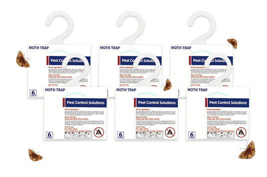 6Pcs Moth Traps Pheromone Glue Boards for Clothes Pantry Moths