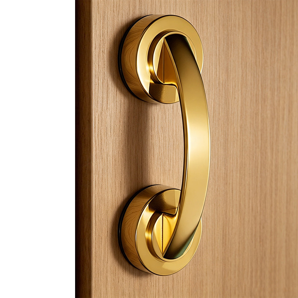 Suction Cup Door Handle Vacuum Suction Handle - Gold