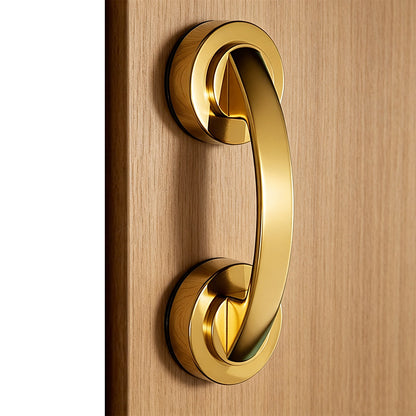 Suction Cup Door Handle Vacuum Suction Handle - Gold