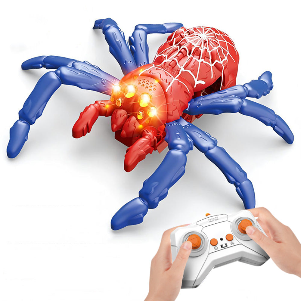 360 Degree Rotating Remote Control Wall Climbing Spider Toy - Red