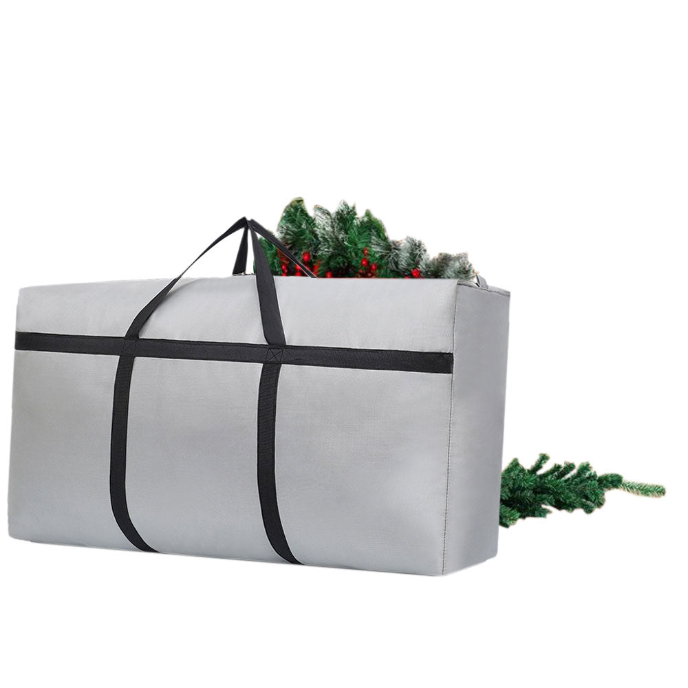 Water-Resistant Christmas Storage Bag Reusable Dustproof Xmas Tree Container Gray