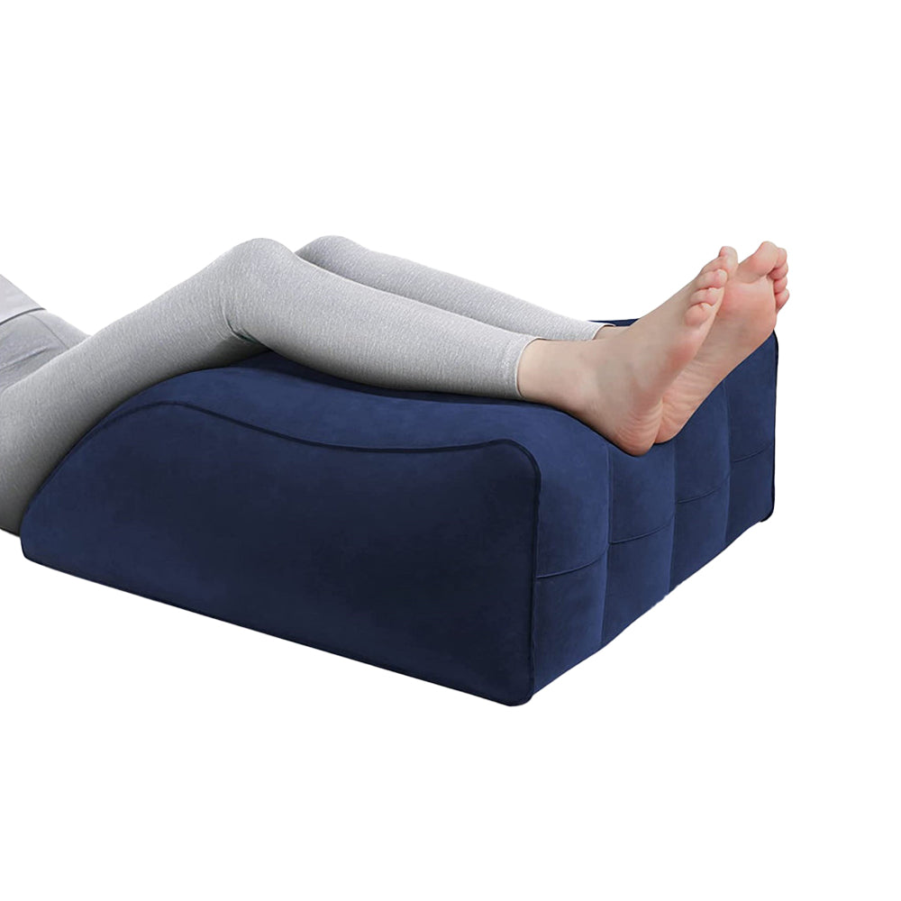 Wedge Pillow for Sleeping Inflatable Leg Elevation Pillow Leg Support Pillow for Ankle Foot Rest Blue