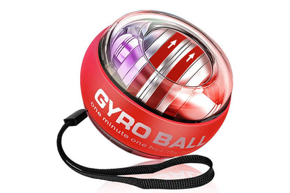 6 Color LED Gyroscope Wrist Exercise Ball Strength Trainer Muscle Training-Red