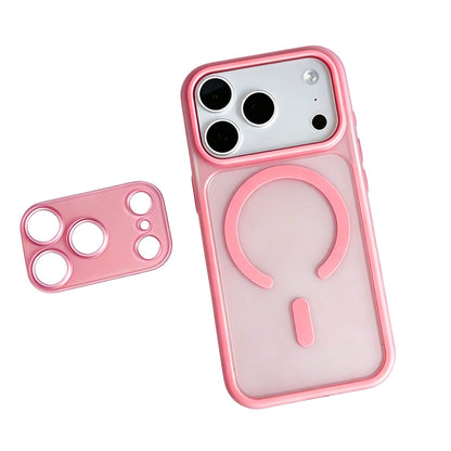 Frosted Easy Attached Camera Protection Case for iPhone 18 Pro Max - Pink