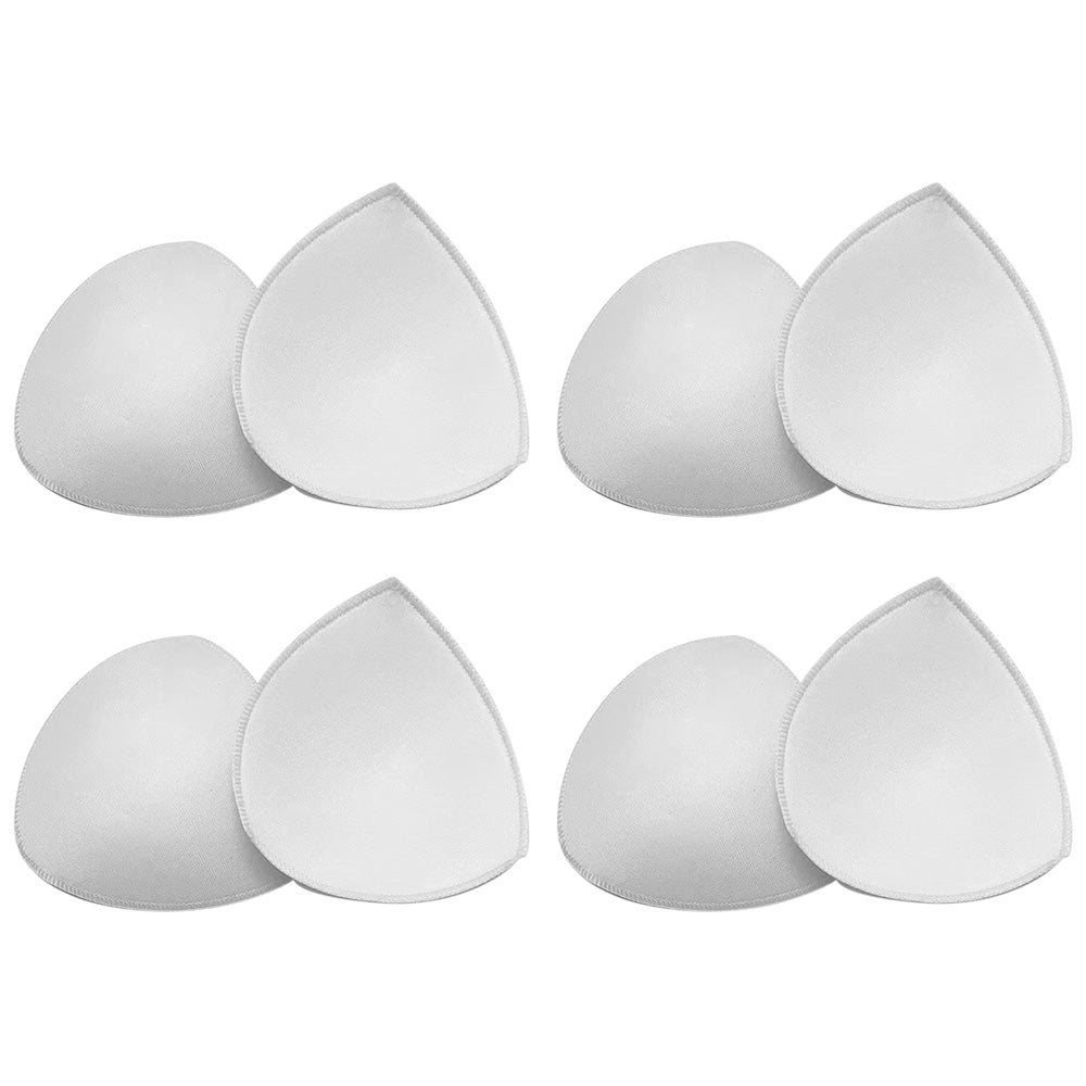 4 Pairs Triangle Replacement Foam Bra Pad Inserts - White