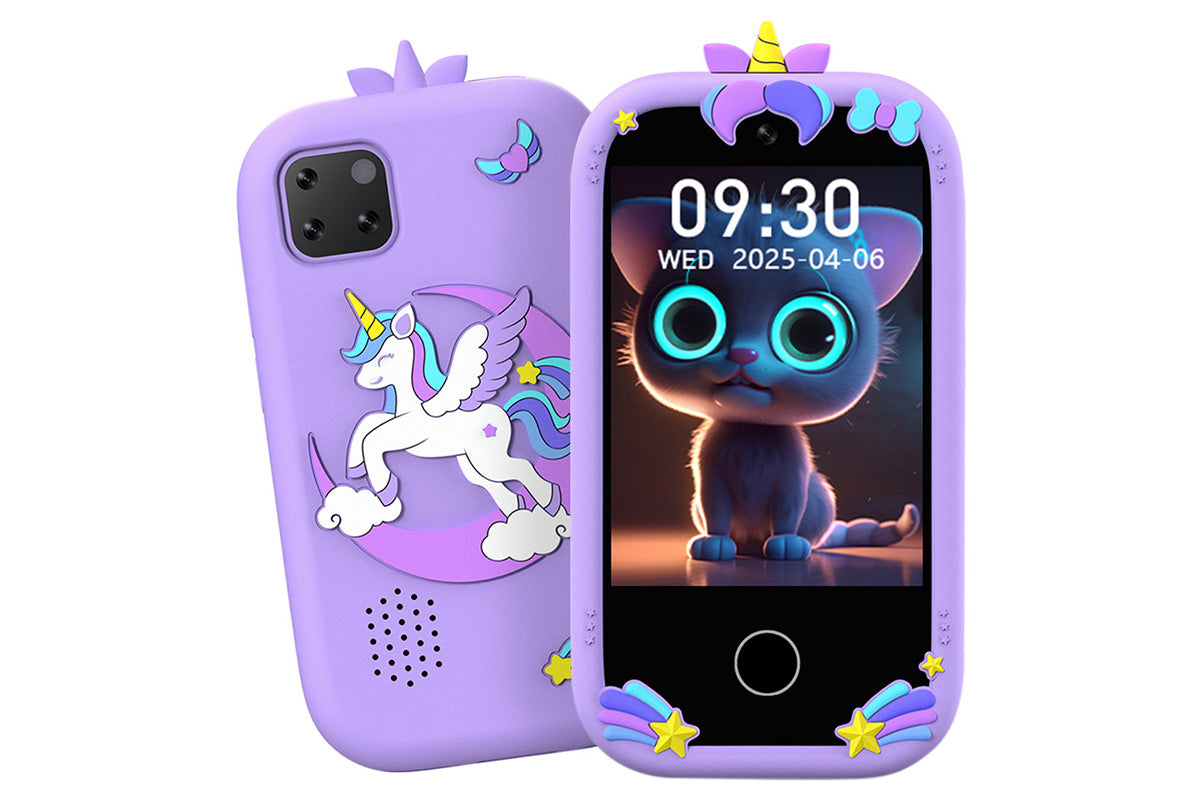 Little Ones Smart Phone with Dual Cameras and 32GB Card Christmas Birthday Gift for Aged 4 -Purple