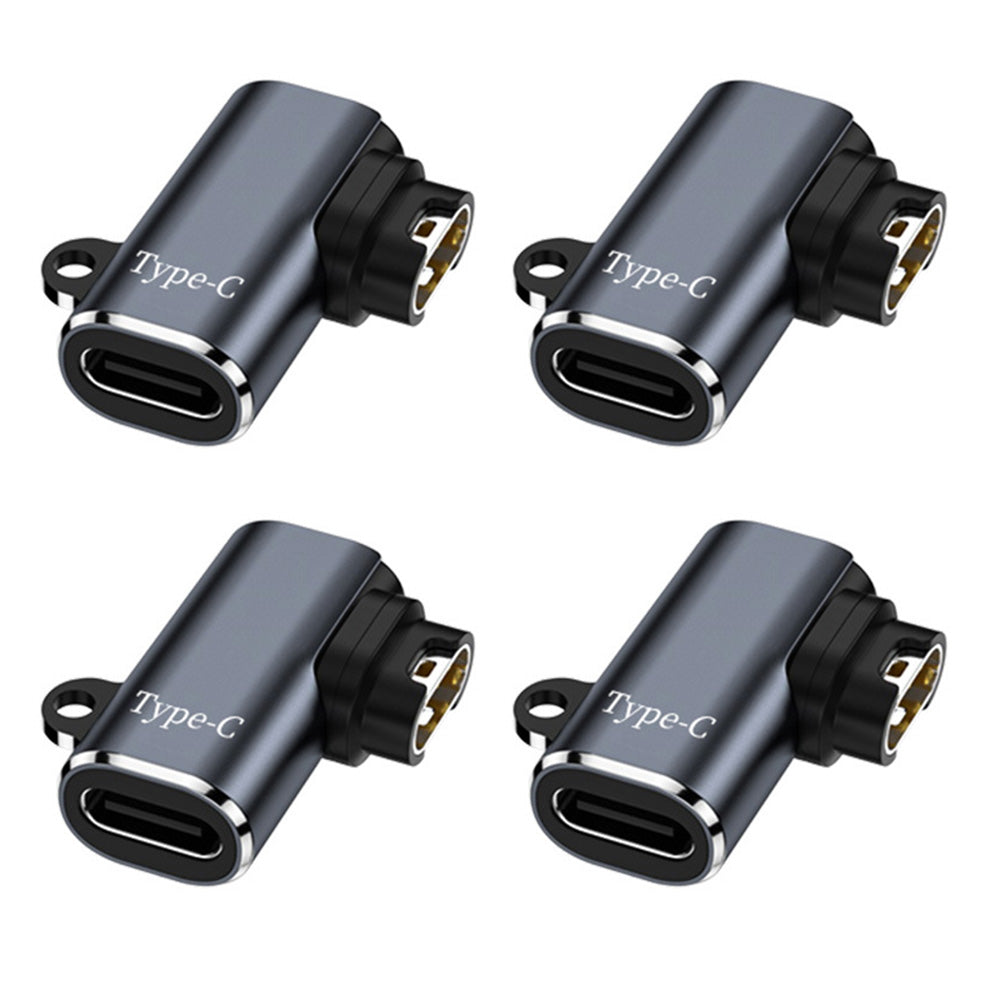 4 Pack USB-C Charging Adapters for Garmin Fenix 7 6 5 Watches - Side Bend