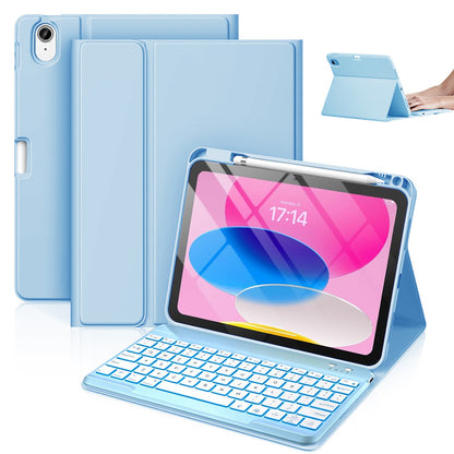 Detachable Backlit Keyboard Case for iPad 10.2 10.5 Inch - Blue