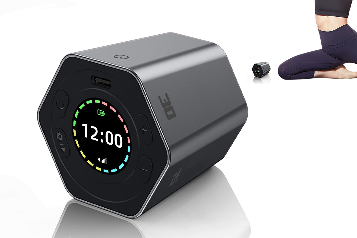 Cube Timer Rotating Timer with Vibration Adjustable Volume Countdown-Grey