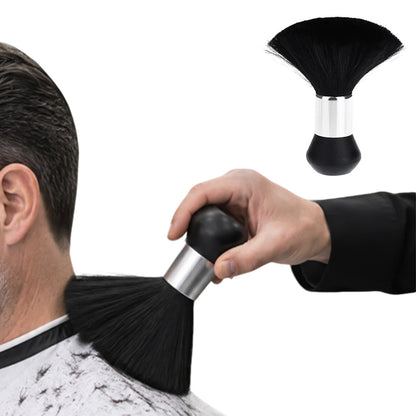 Soft Hair Sweeper Brush with Storage Case Neck Duster Brush - Silver