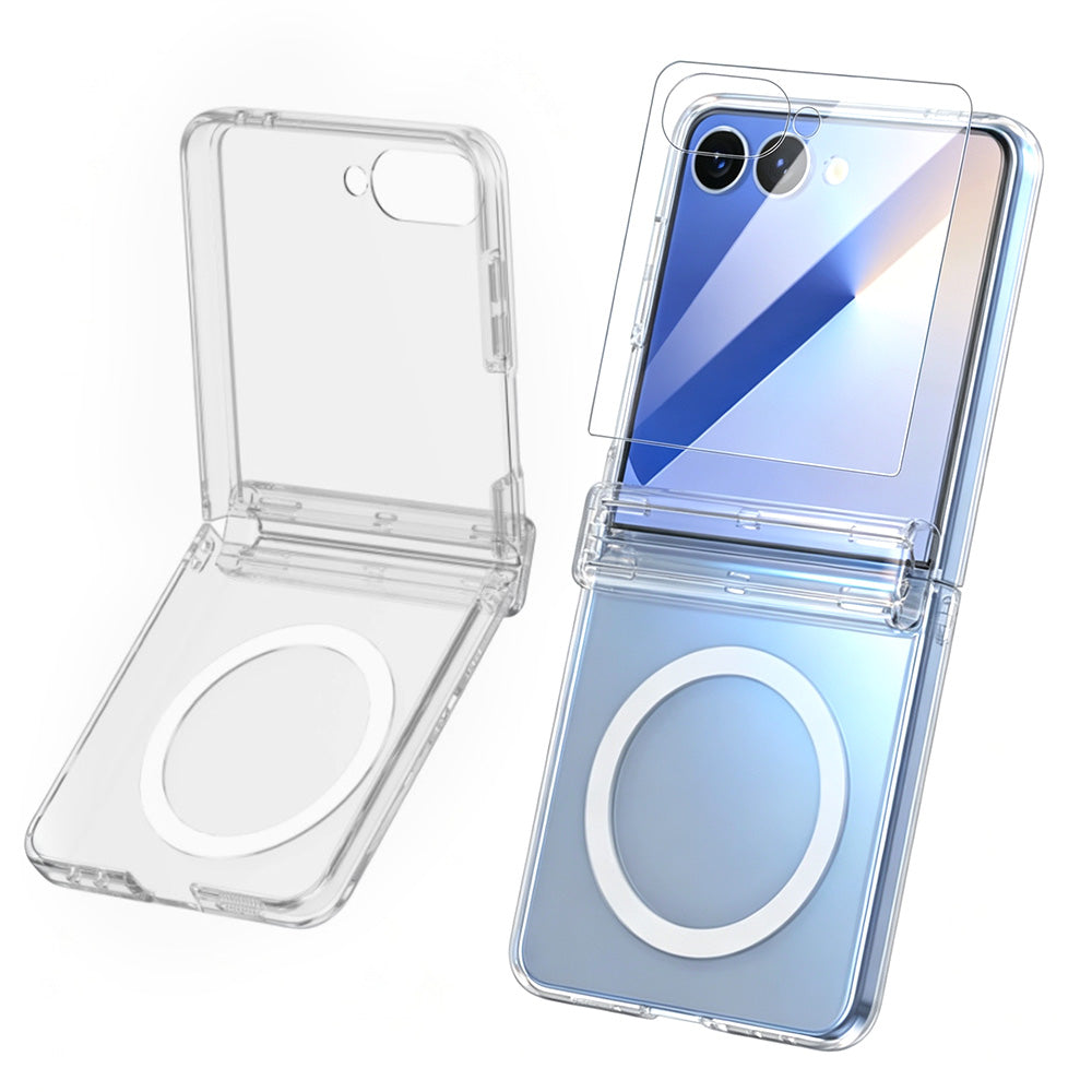 Case and Screen Protector for Samsung Galaxy Z Flip 8- Clear