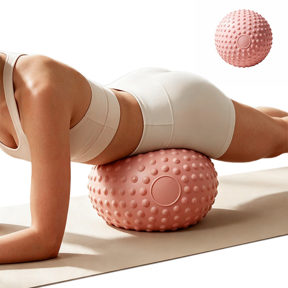 25 cm Thick Inflatable Sitting Stretching and Balance Ball-Pink