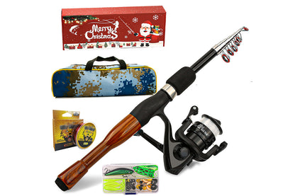 37PCS Fishing Tackle Fishing Tools With Fishing Rod For Christmas-1.8m