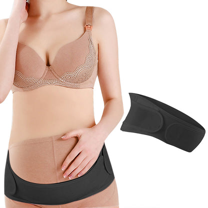 Adjustable Pregnancy Belly Band Breathable Maternity Belt Back Pelvic Support-Black