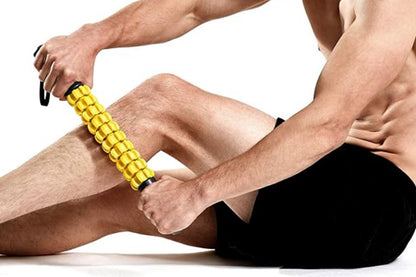 Muscle Roller Massage Stick for Athletes 44cm Body Massager Recovery Tool-Yellow