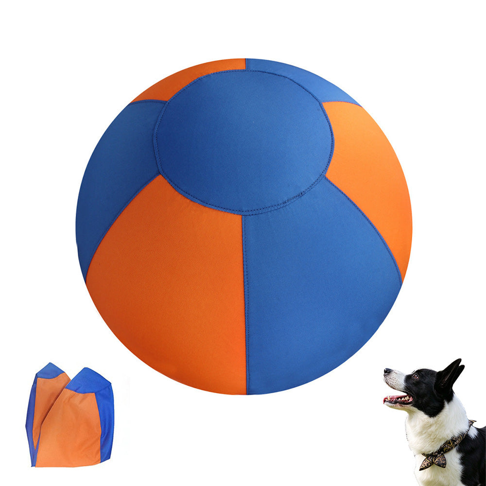 Outdoor Dog Herding Play Ball with Reinforced Oxford Fabric and Slow Deflation - Orange