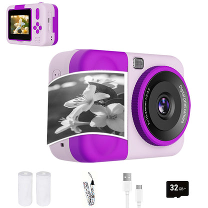 48MP Instant Print Camera with 32GB Memory Card - Purple