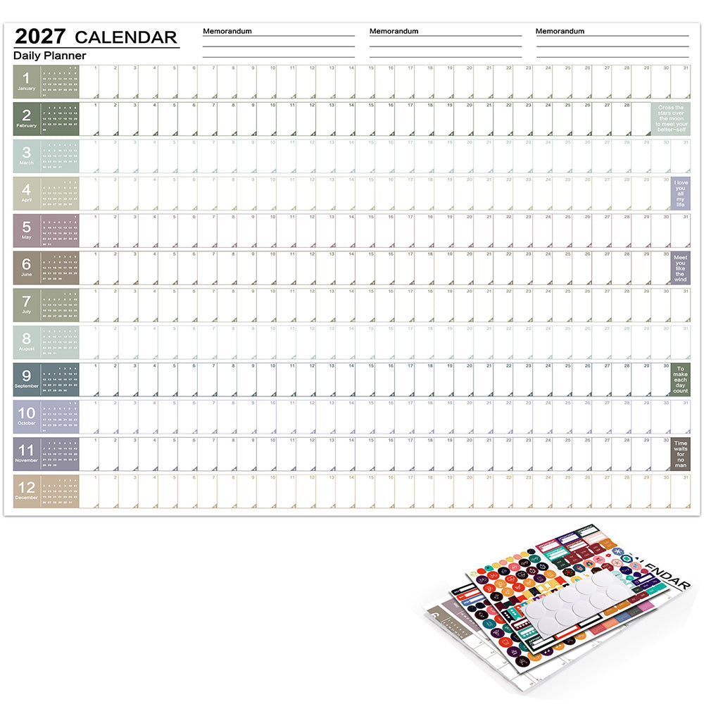 2027 Full Year Wall Calendar - Style1