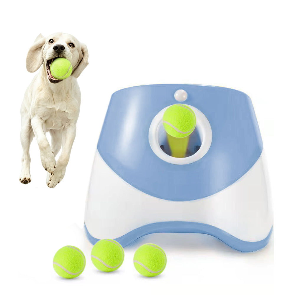 Automatic Dog Tennis Ball Launcher with 3 Balls - Blue