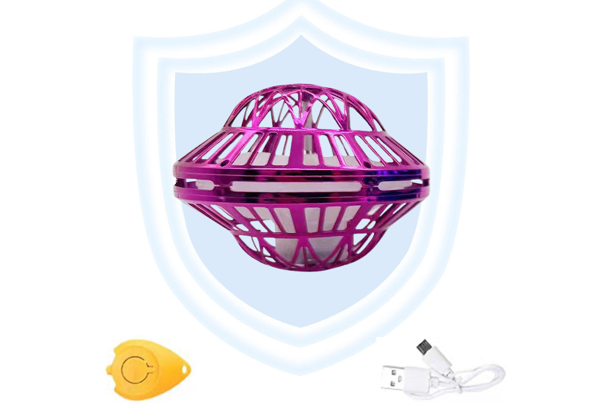 Flying Orb Ball Toy Galaxy Boomerang Hover Ball with LED Light -Purple