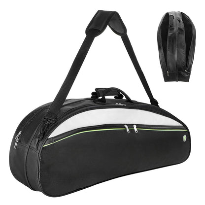 Badminton Bag for 4 to 6 Rackets with Shoe Compartment - Black