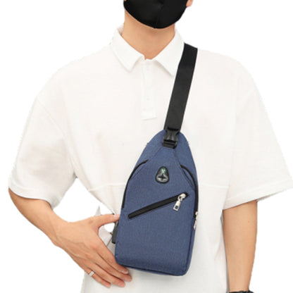 Crossbody Bag Casual Sling Bag Multi-Pocket Chest Bag Blue