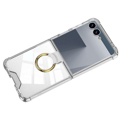 Case and Back Glass Protector for Samsung Galaxy Z Flip 8 7 - Clear