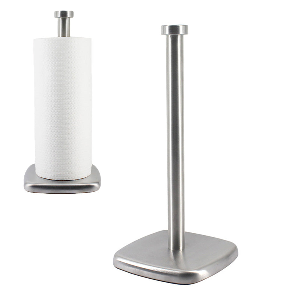 Stainless Steel Countertop Paper Towel Holder - Square Base Flat Top