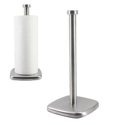 Stainless Steel Countertop Paper Towel Holder - Square Base Flat Top