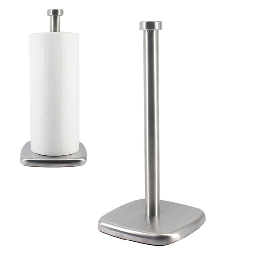 Stainless Steel Countertop Paper Towel Holder - Square Base Flat Top