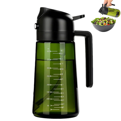 470ml Glass Oil Sprayer Bottle for Cooking Olive Oil Dispenser Kitchen Gadgets-Green