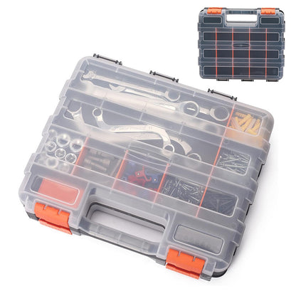 34 Grid Double Sided Tool Organizer Box for Screws Nuts - Orange