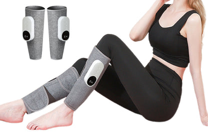 2Pcs Leg Massager Muscles Relax Heated Air Compression Foot Massage for Calf Blood Circulation-Grey