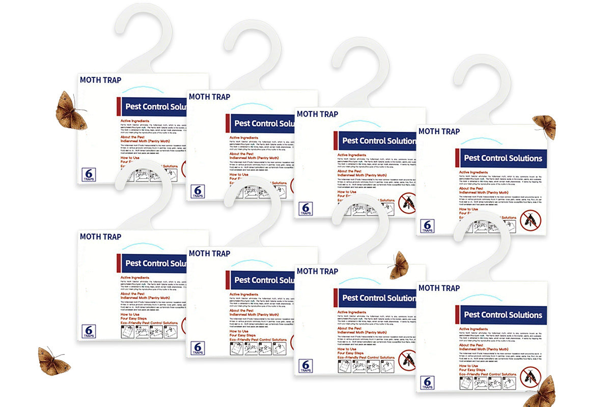 8Pcs Moth Traps Pheromone Glue Boards for Clothes Pantry Moths