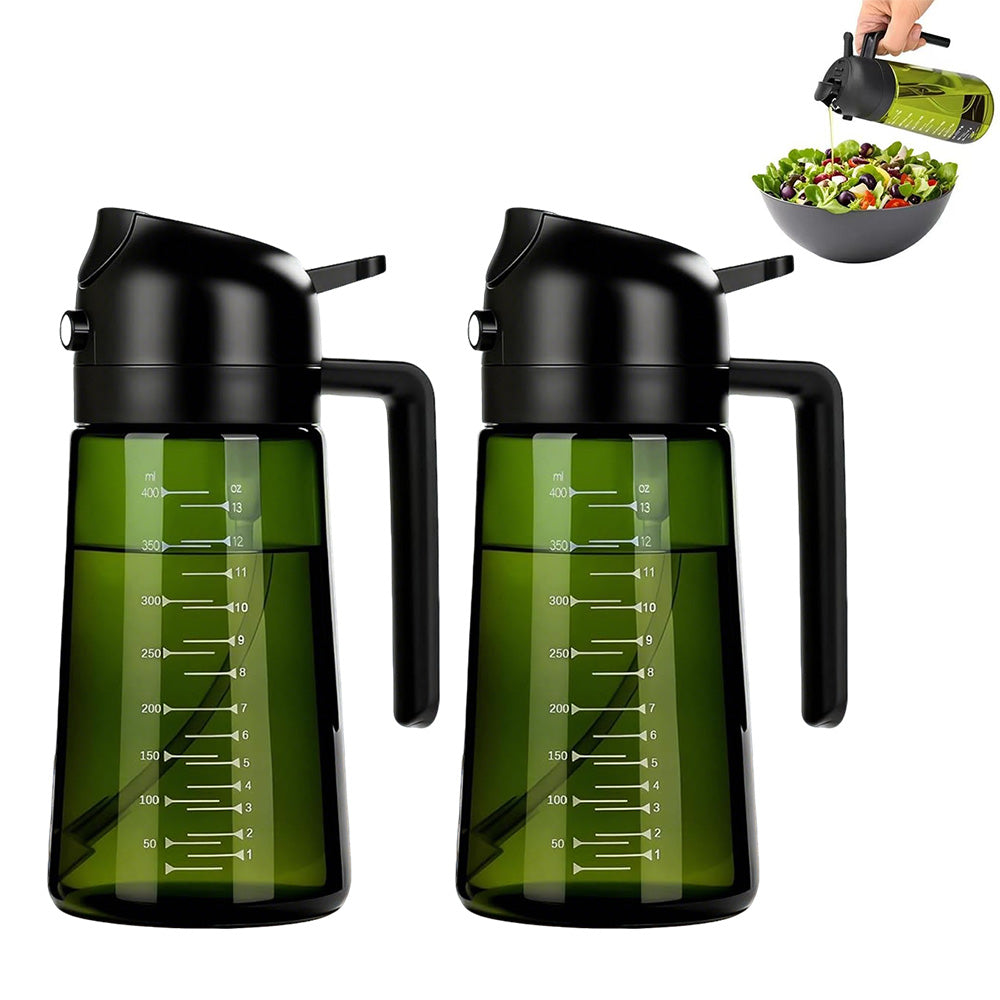2Pcs Oil Sprayer Bottle for Cooking Olive Oil Dispenser Kitchen Gadgets-Green