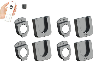 4PCS  Remote Control Wall Mount Holder Remote Control Organizers -Black