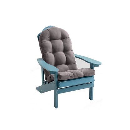 Patio Adirondack Chair Cushion High Back Rocking Chair Seat Pad with Ties Dark Grey