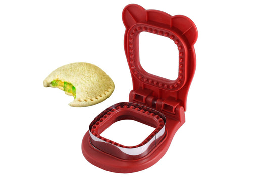Sandwich Cutter and Sealer Stainless Steel Pocket Sandwich Maker Toastie Maker-Red
