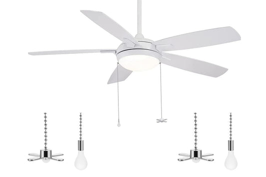 2Pcs Ceiling Fan Light Bulb Pull Chain Beaded Ball Extension Connector Decor-Silver