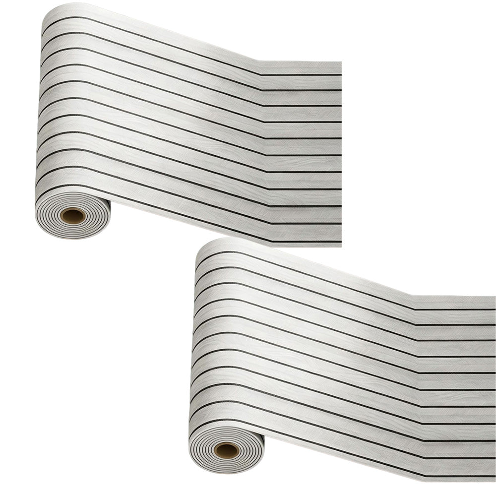 2 Pieces PVC Slat Wall Panel with Faux Engineered Wood Grain - Silver