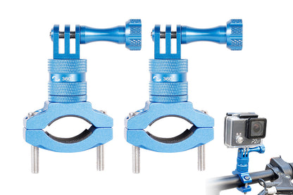 2Pcs Aluminum Bike Handlebar Mount Bicycle Mount for GoPro Hero 13 12 11-Blue