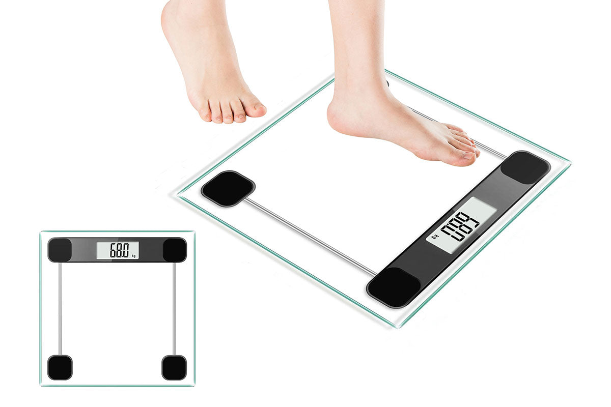 Glass Bathroom Scale For Body Weight 180KG Electronic Digital Backlit Weight Scale