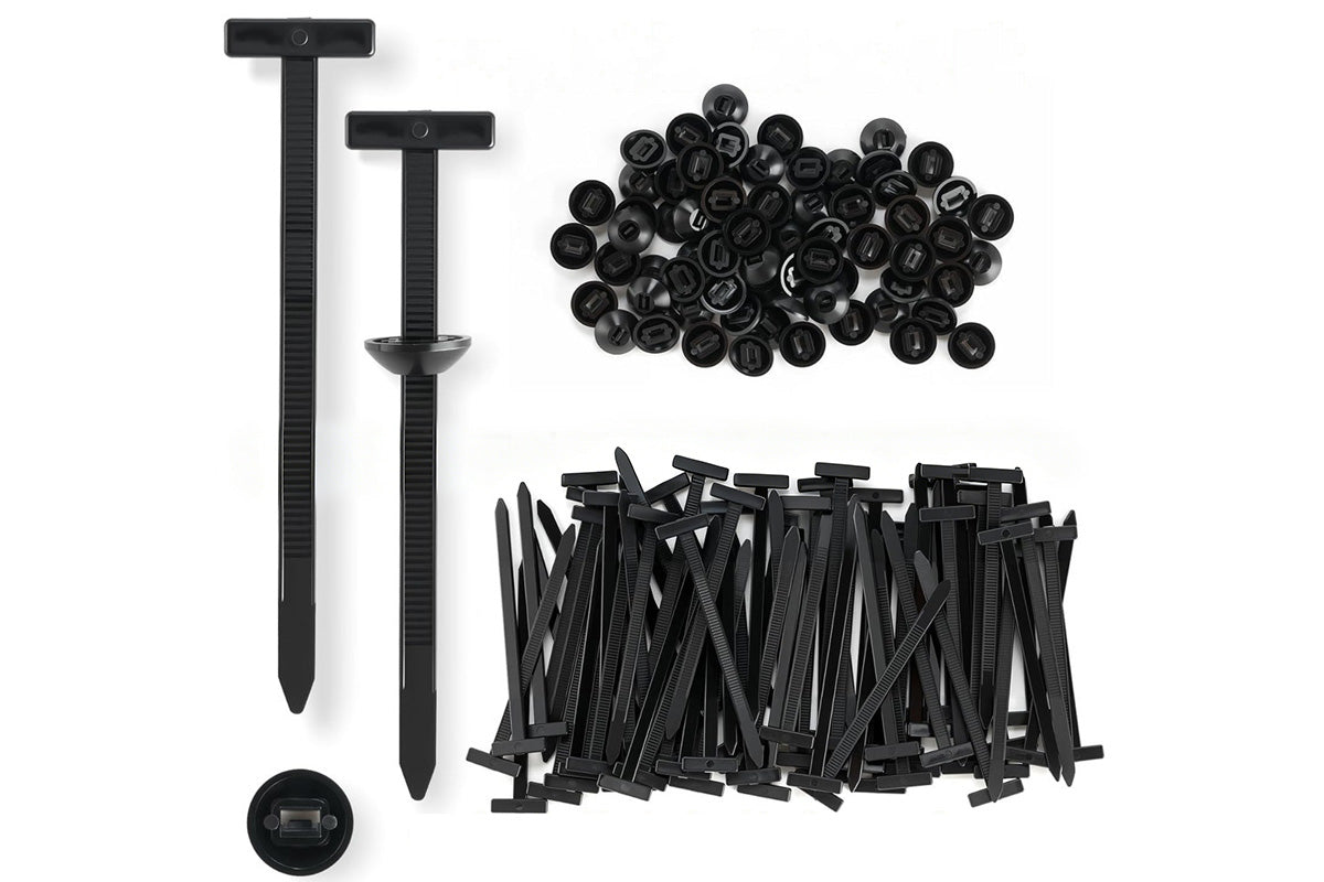 200Pcs Nylon Universal Cable Tie Buckle Zip Tie for Car Repair Wire Bundling