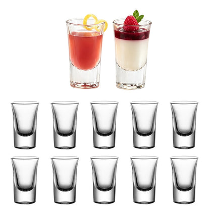 12 PCS Heavy Base Shot Glasses for Whiskey Vodka Tasting
