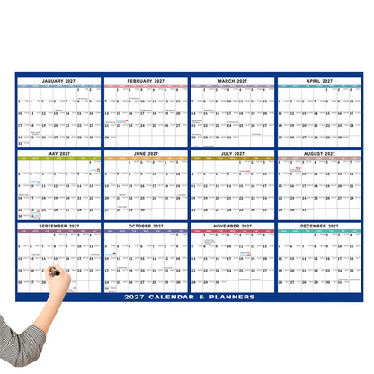2027 Double Sided Dry Erase Wall Planner Calendar