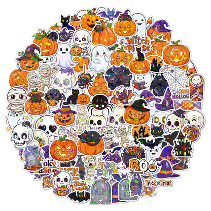 100 Holographic Vinyl Halloween Stickers for Party Favors