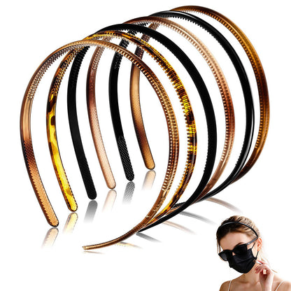 6 PiecePlastic Non-Slip Toothed Hair Hoops for Invisible Hair Styling
