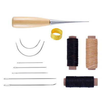 12 Pcs Sewing Needle Tool Kit Stitching for Leather Sail and Canvas